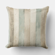 Weathered Soft Blue Tan Brown White Rustic Stripe
