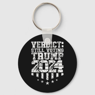 Weathered Text Trump Still Voting Convicted Felon Key Ring