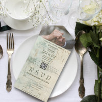 Weathered Texture with Floral Hints QR Code Photo