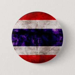 Weathered Thailand Flag 6 Cm Round Badge