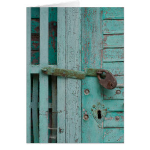 Weathered Turqouise Door