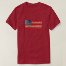 Weathered US United States American Flag T-shirt