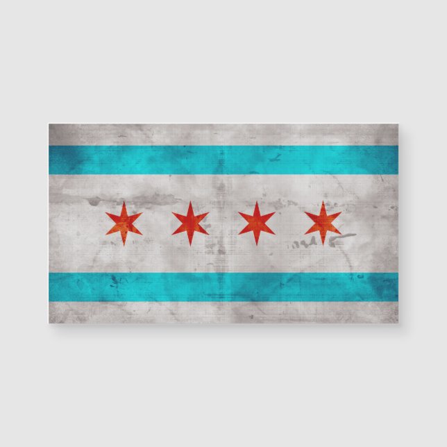 Weathered Vintage Chicago State Flag (Front)
