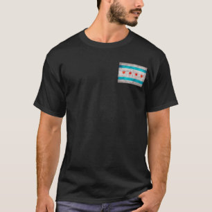 Weathered Vintage Chicago State Flag T-Shirt