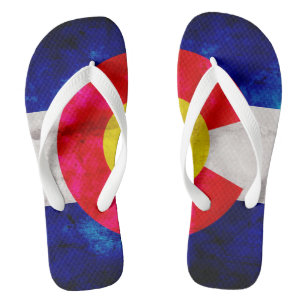 Weathered Vintage Colorado State Flag Thongs