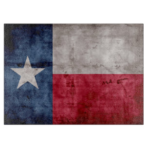 Weathered Vintage Texas State Flag Cutting Board