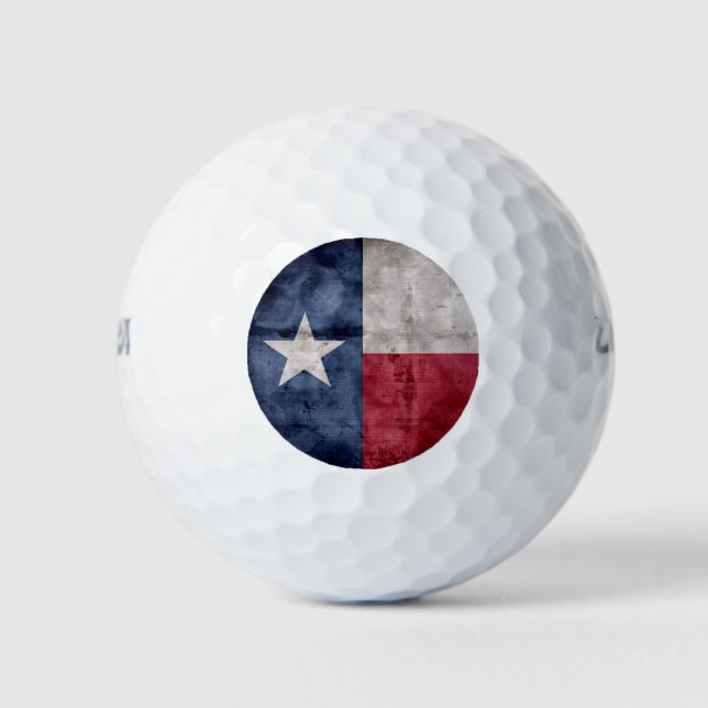 Weathered Vintage Texas State Flag Golf Balls (Front)