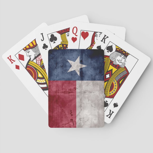 Weathered Vintage Texas State Flag Playing Cards (Back)