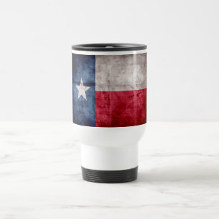 Weathered Vintage Texas State Flag Travel Mug