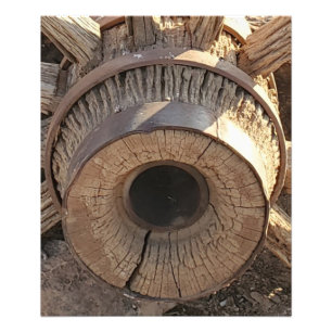 Weathered Wagon Wheel Photo Print