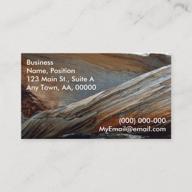 Weathered Wood Business Card (Front)