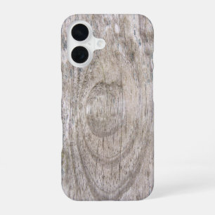 weathered wood design iPhone 16 case