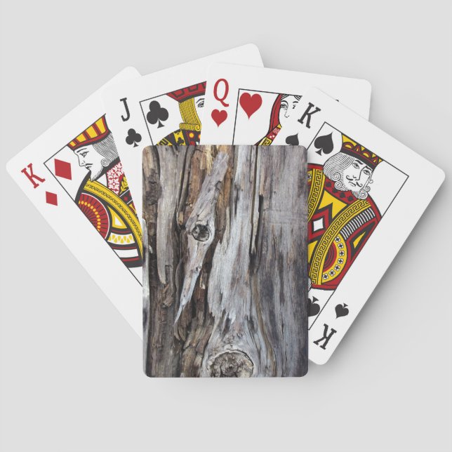Weathered Wood Distressed Playing Cards (Back)