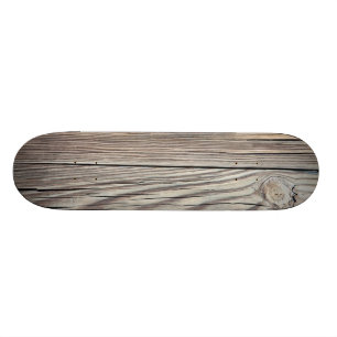 Weathered Wood Grain Plank Background Template Skateboard