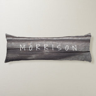 Weathered Wood Plank Personalised Body Cushion