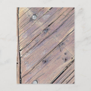 Weathered Wood Rough Textured Deck Postcard