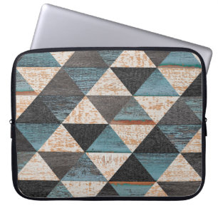Weathered wood texture background. Seamless vintag Laptop Sleeve
