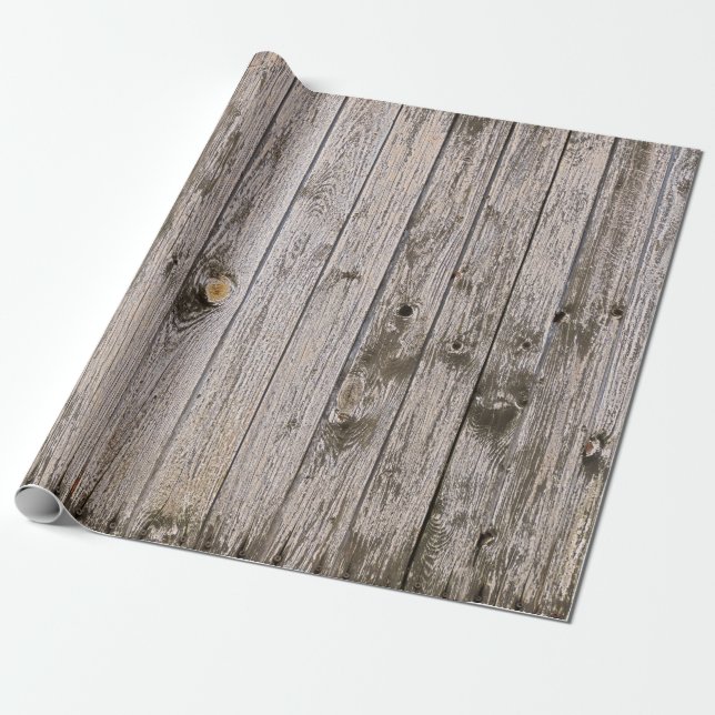 weathered wood wrapping paper (Unrolled)