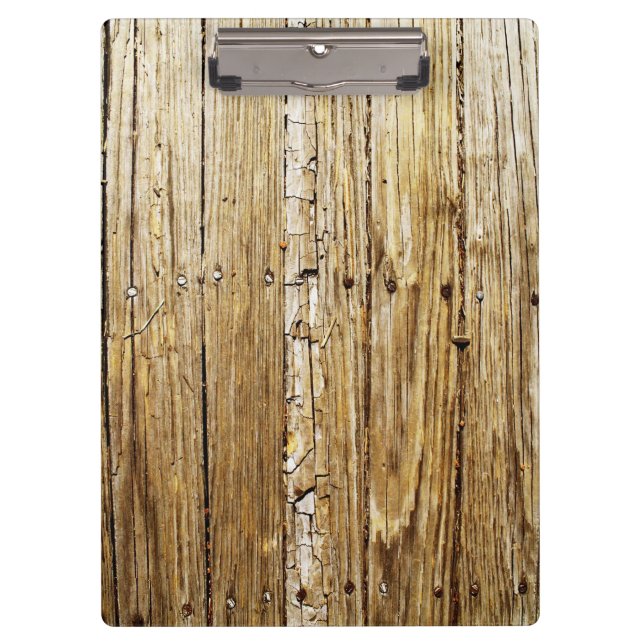 Weathered Wooden Deck Clipboard (Front)