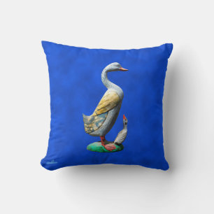 Weathered Wooden Ducks Cushion