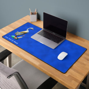 Weathered Wooden Ducks Desk Mat