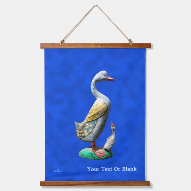 Weathered Wooden Ducks Hanging Tapestry (Front)