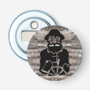 weathered wooden plank background with CAPTAIN Bottle Opener