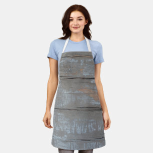 weathered wooden planks apron