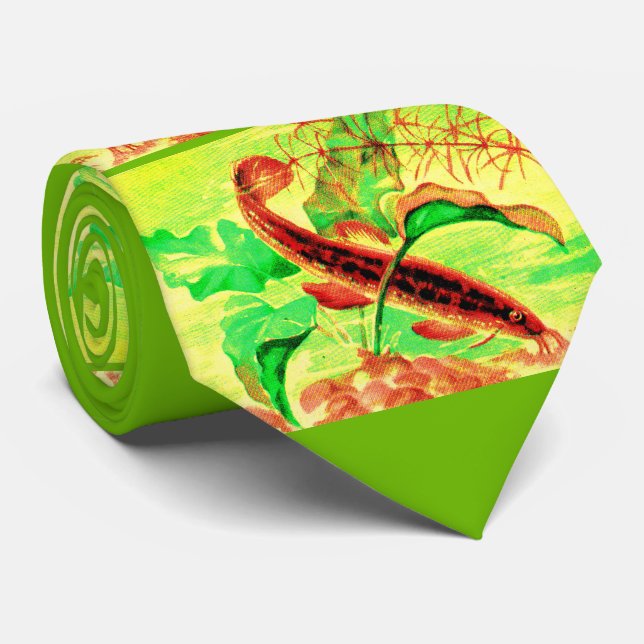 weatherfish print  tie (Rolled)