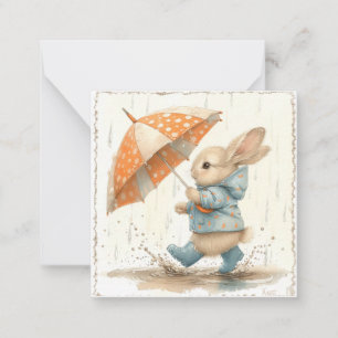 Weathering the Storm with Smiles: Bunny Rain  Card