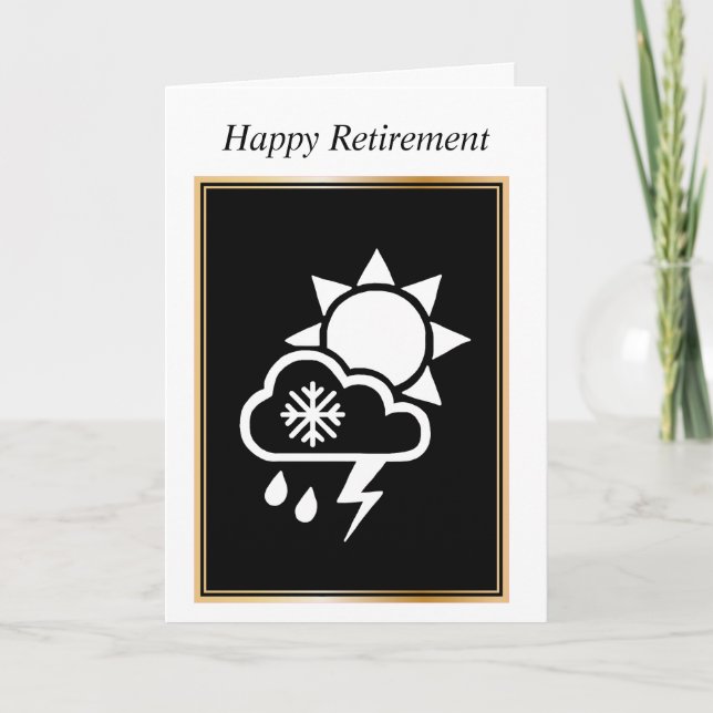 Weatherperson Meteorologist Retirement Card (Front)