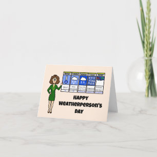 Weatherperson's Day - Female Greeting Card