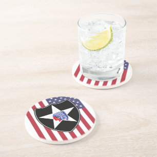 Weatherproof Personalised House Flag Coaster
