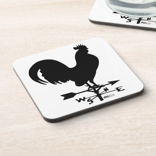Weathervane Rooster Coaster (Left Side)