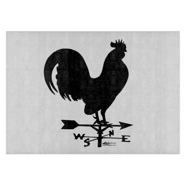 Weathervane Rooster Cutting Board (Front)