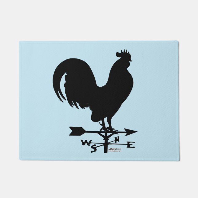 Weathervane Rooster Doormat (Front)