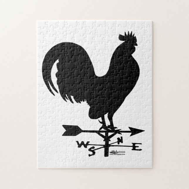 Weathervane Rooster Jigsaw Puzzle (Vertical)