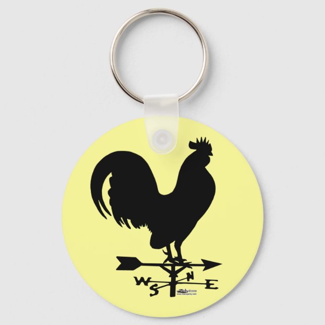 Weathervane Rooster Key Ring (Front)