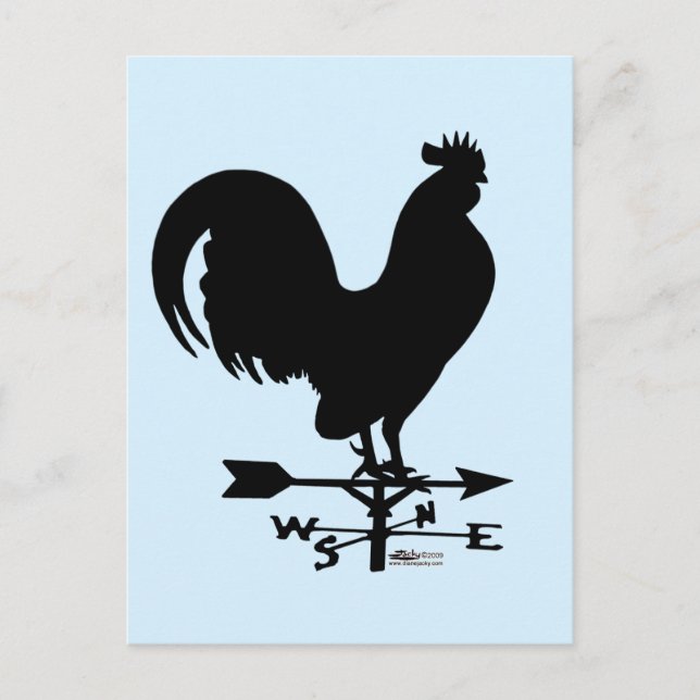 Weathervane Rooster Postcard (Front)