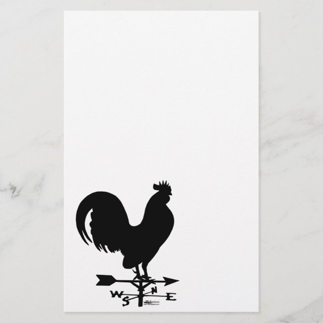 Weathervane Rooster Stationery (Front)