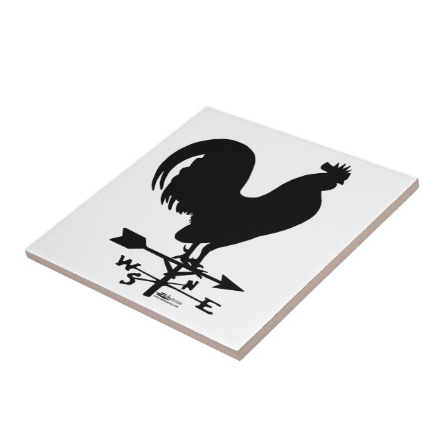 Weathervane Rooster Tile (Side)