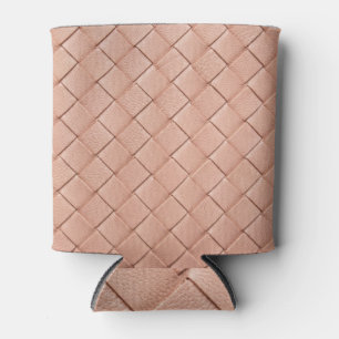 Weave Leather Texture Background Design Can Cooler