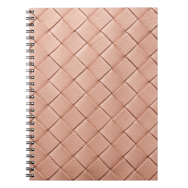 Weave Leather Texture Background Design Notebook (Front)