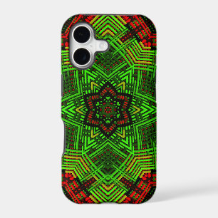 Weave Mandala Flower Red and Green