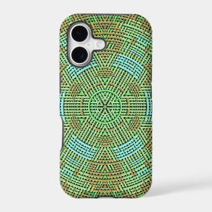 Weave Mandala Green and Orange