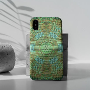 Weave Mandala Green and Orange iPhone 11 Case
