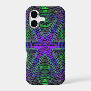 Weave Mandala Green Purple and Blue