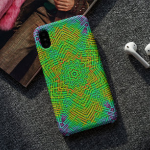 Weave Mandala Orange Green and Blue iPhone 11 Case