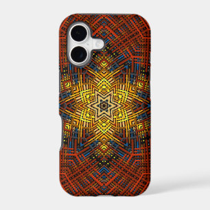 Weave Mandala Orange Yellow and Blue
