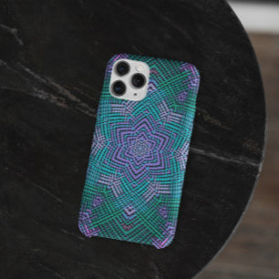 Weave Mandala Pink and Blue iPhone 11 Case